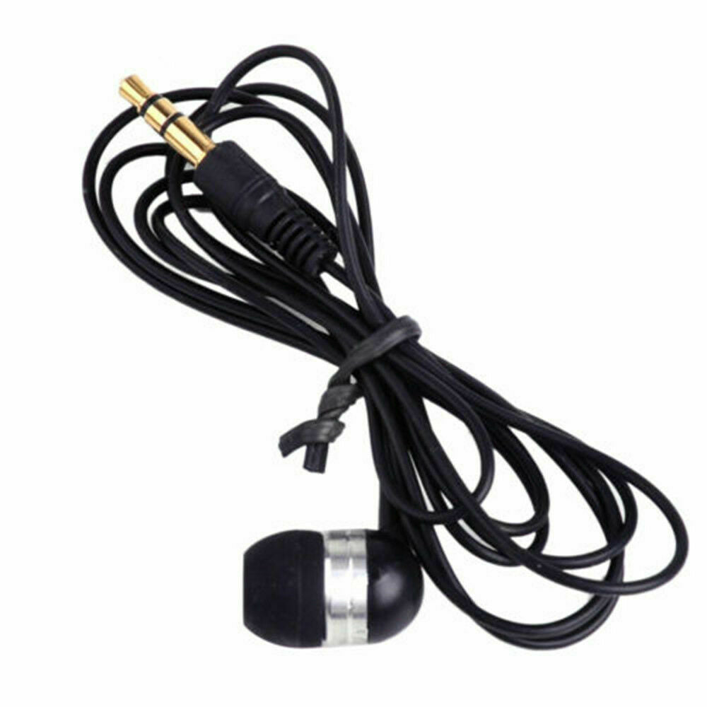 Black Single Side 3.5mm Headset In Ear Mono Wire Earbud Earphone Headphone new