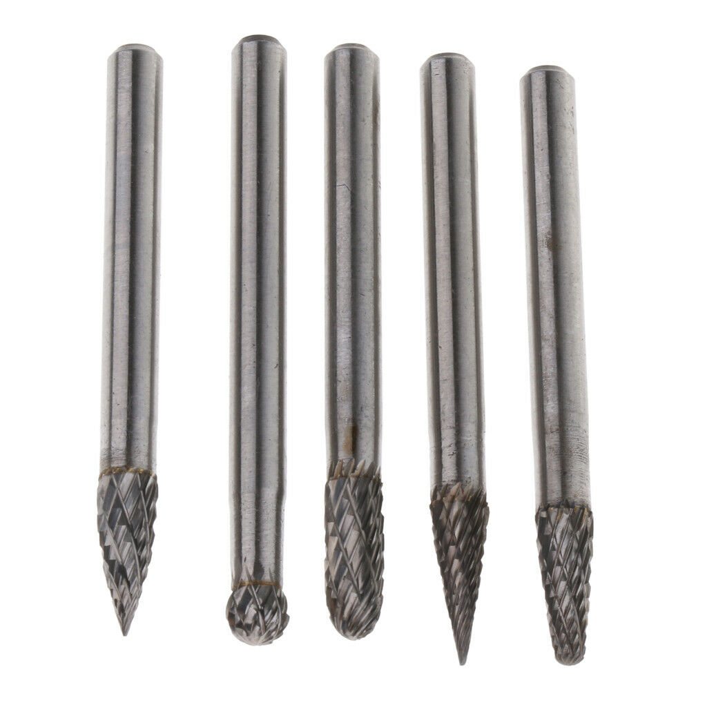 10 Piece 1/4" Shank Double Cut Carbide Rotary Burr Die Grinder Carving Bit