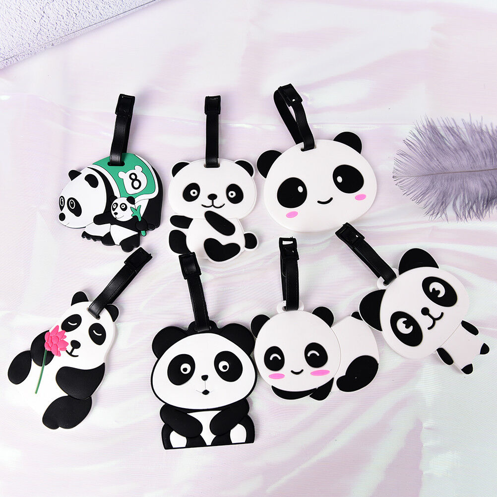 Cute Lovely Panda Bear Luggage Tag Label Suitcase Bag ID Tag Name Address .l8