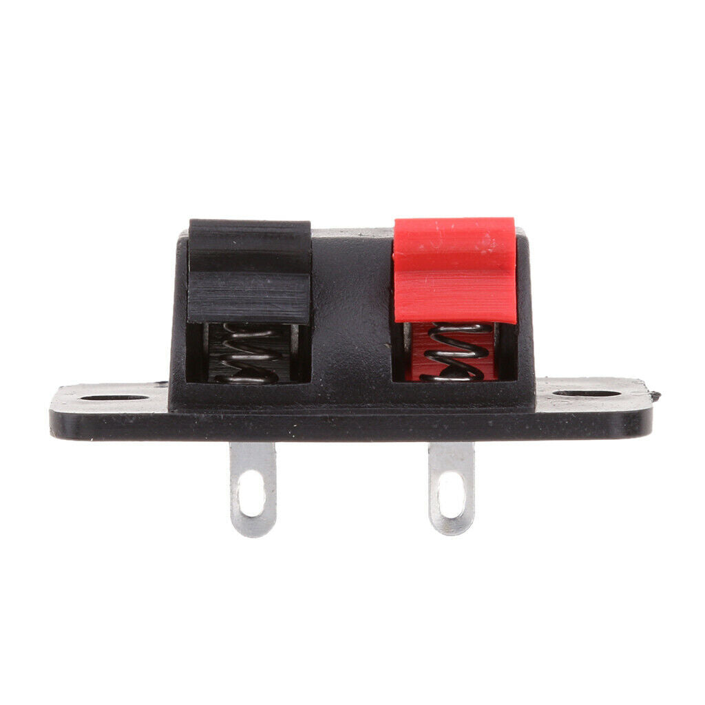 10pieces Push Release Connector Plate Stereo Speaker Terminal Black