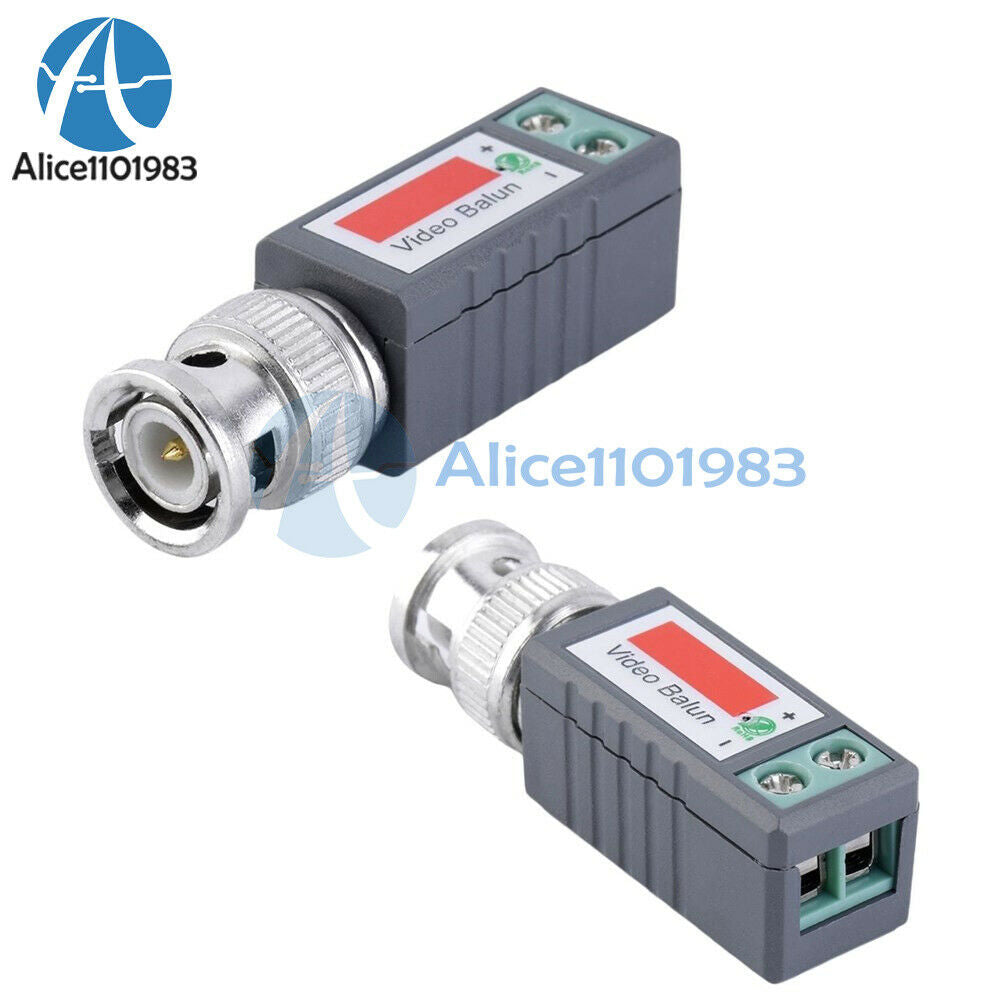 1Pair Durable CCTV Passive Video Balun UTP Transivers CAT5 BNC CONNECTORS