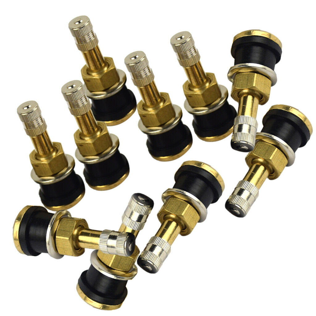 10x TR501 Metal Valves, Steel Valves, Rim Valves for Cars, Trucks And Buses