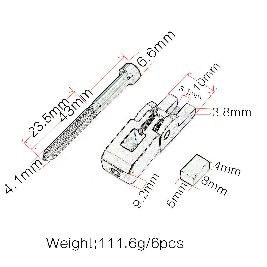 Double Locking Guitar Bridge Bridge 6 Adjustable Saddles Bridge for String Parts