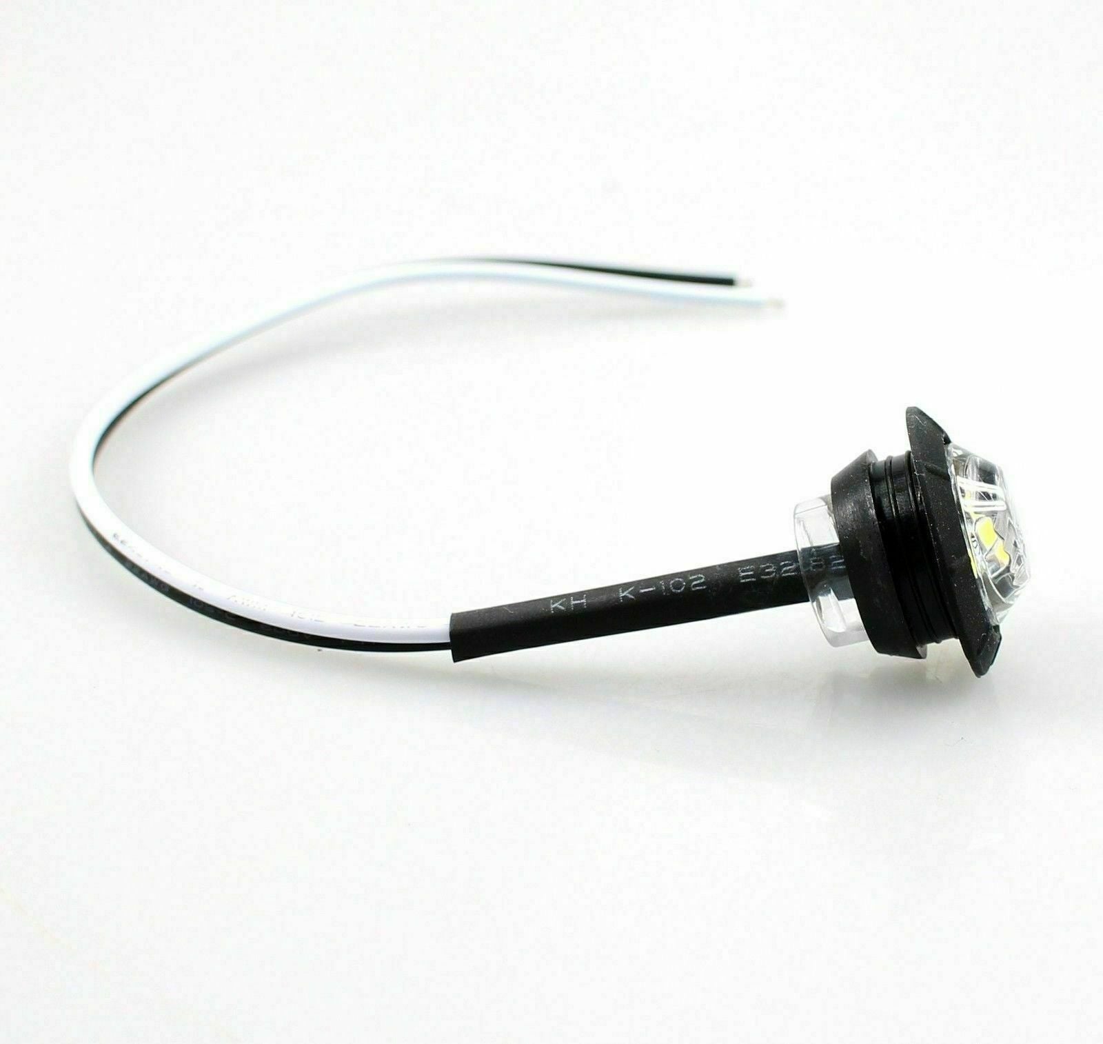 10X Round 3/4" Boat Trailer Truck LED Side Marker Clearance Bullet Light White