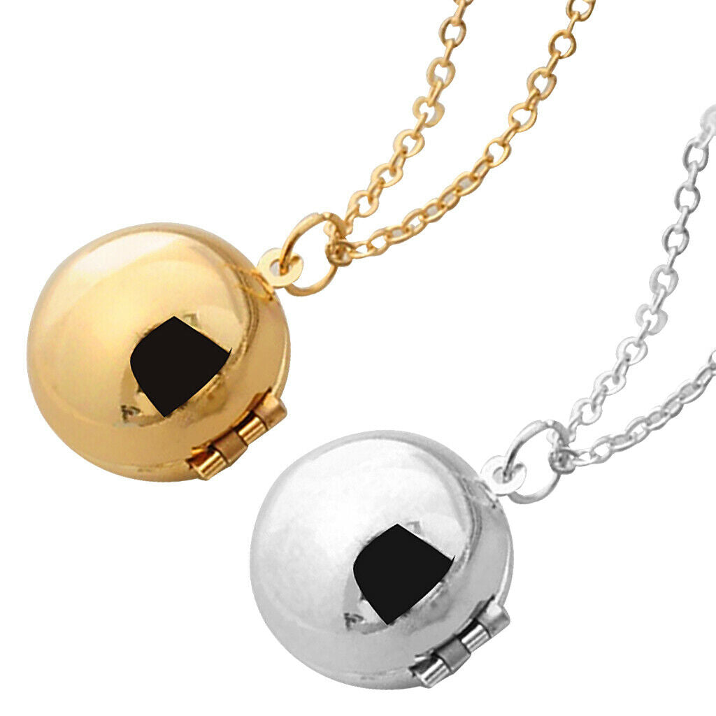 Lots 2 Alloy Necklace Message Ball Locket Necklace Chain Necklace Jewelry