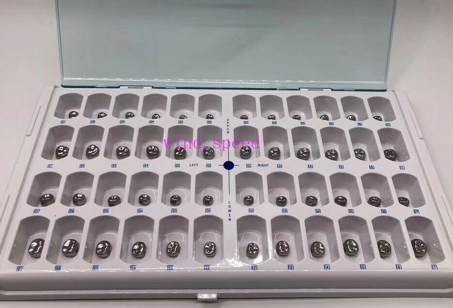48pcs Stainless Steel Dental Kids Primary Molar Crowns Preformed Pediatric Crown