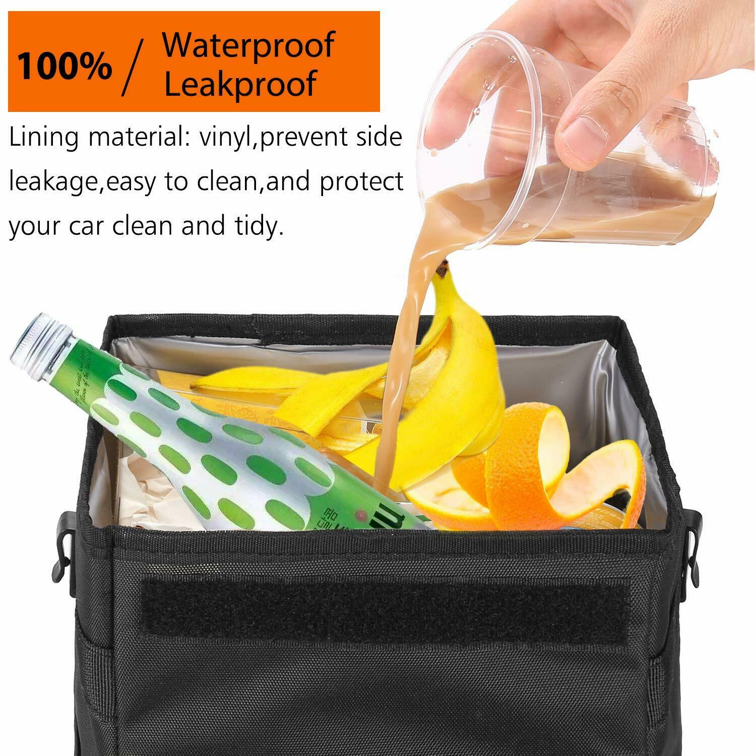Waterproof Portable Car Trash Can Bin Auto Car Accessories Garbage Organizer