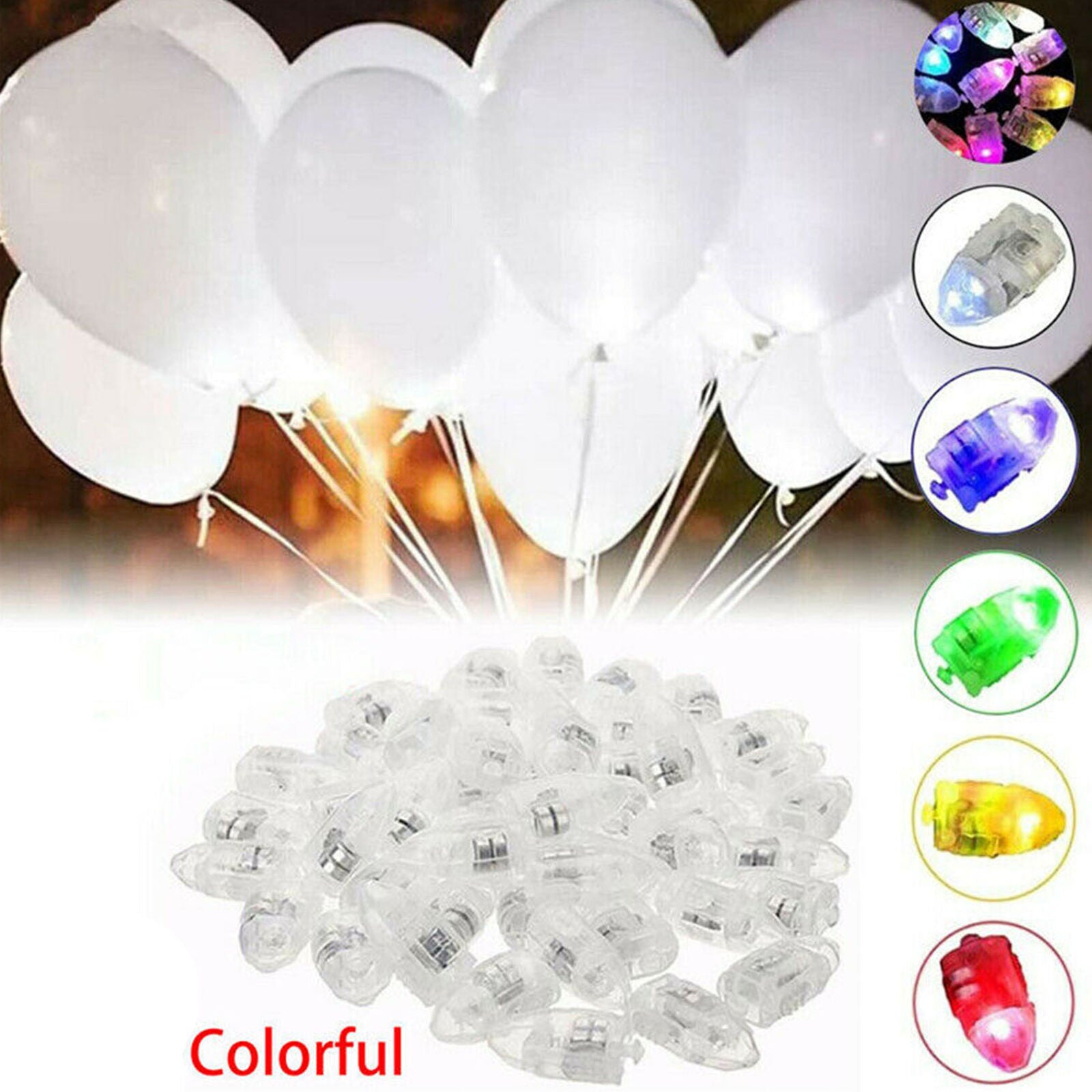 50pcs LED Balloons Light Up Lamp Balloons Christmas Wedding Birthday Party Decor