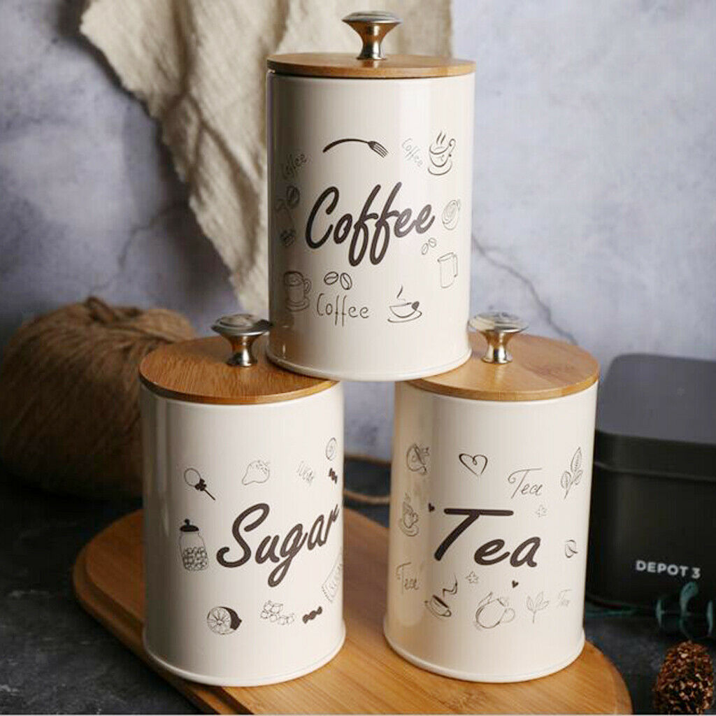 Pack 3 Pieces Sugar Bowls Muti-Functional Round Condiment Jar for Home- Spice