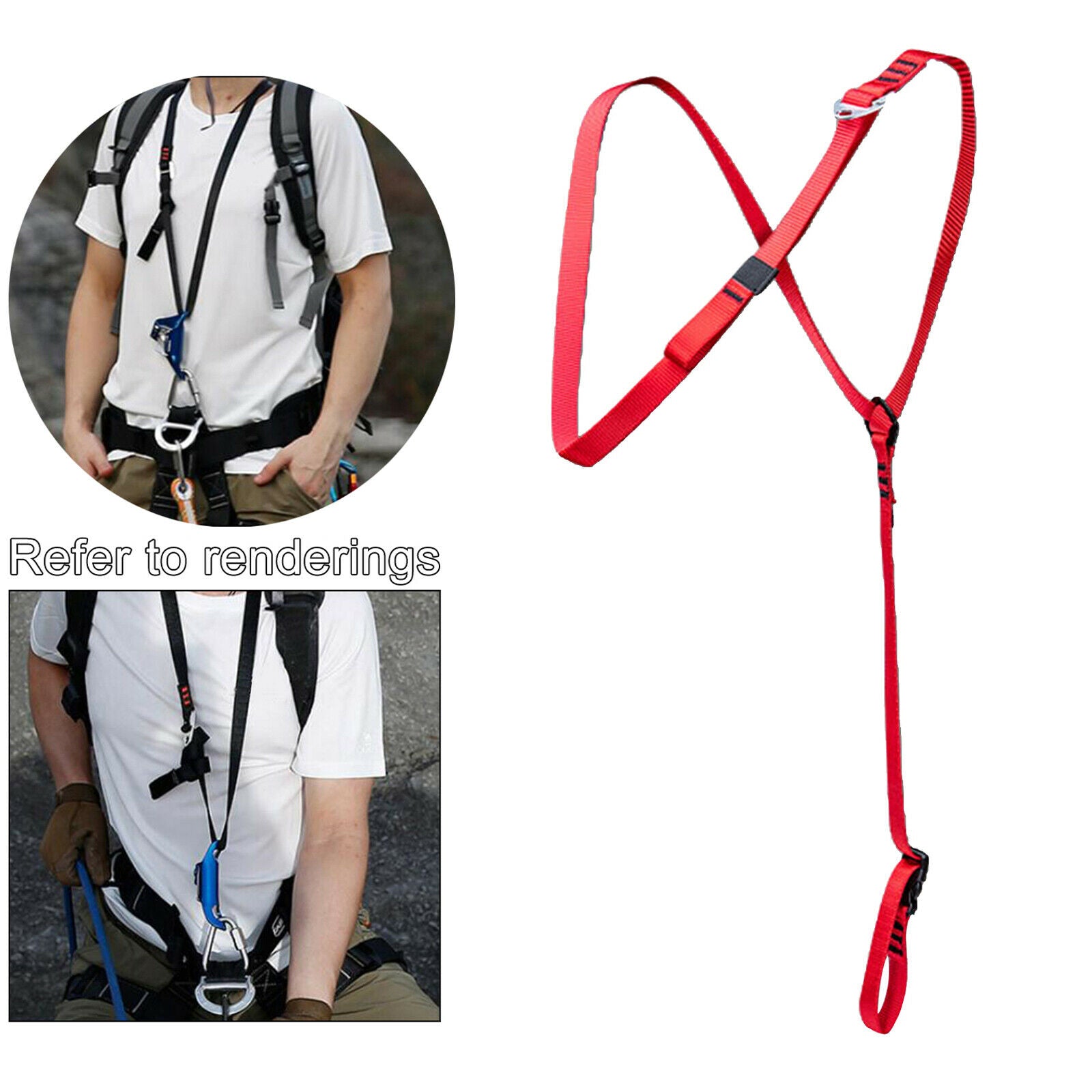 Climbing Chest Ascender Adjustable Lightweight Shoulder Strap Rescuing Aider