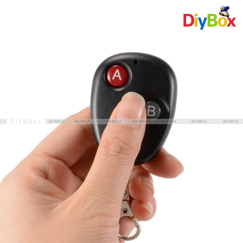 DC 12V 433MHz RF Remote Control 2 Key Garage Gate Door Transmitter Wireless