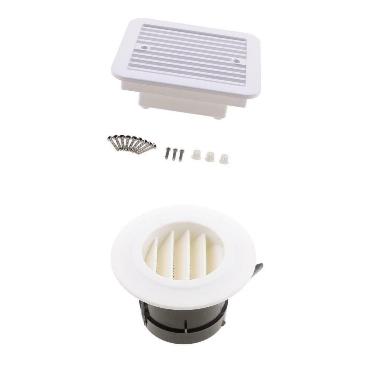 2 x Universal 12V RV Trailer Side Air Vent Exhaust Fan No Noise