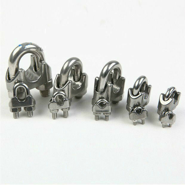 10 Pcs  M6 Drop Forged 304 Stainless Steel Wire Rope Clips Reusability