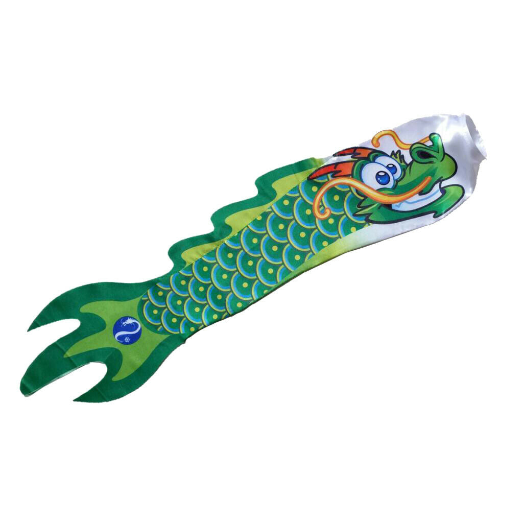 3Pcs Outdoor Garden Windsock Flag Chinese Dragon Carp Streamer Wind Sock