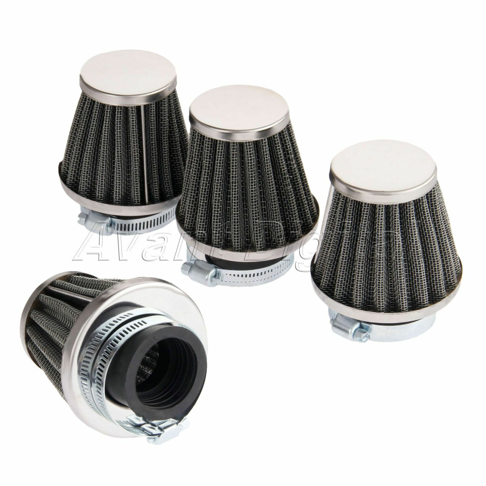 4PCS 35mm Air Intake Filter Cleaner Pod Motorcycle ATV  Bike Go Kart Dirt Pit