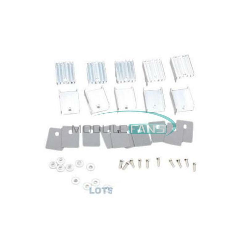 10PCS 20x15x11mm Aluminum Heatsink Heat Sink Screw Kits for Transistors TO-220