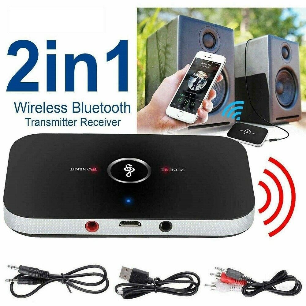 2IN1 Bluetooth 5.0 Transmitter Receiver Wireless Audio 3.5mm USB Aux Adapter AU.