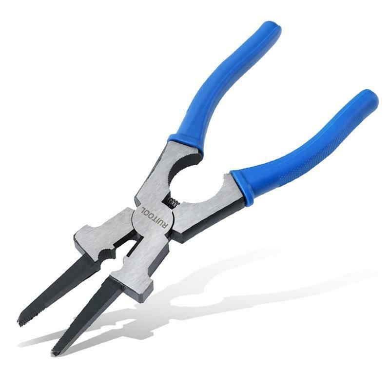 Multipurpose MIG Welding Pliers Flat Mouth Pincers Wire Cutting Spring Loaded