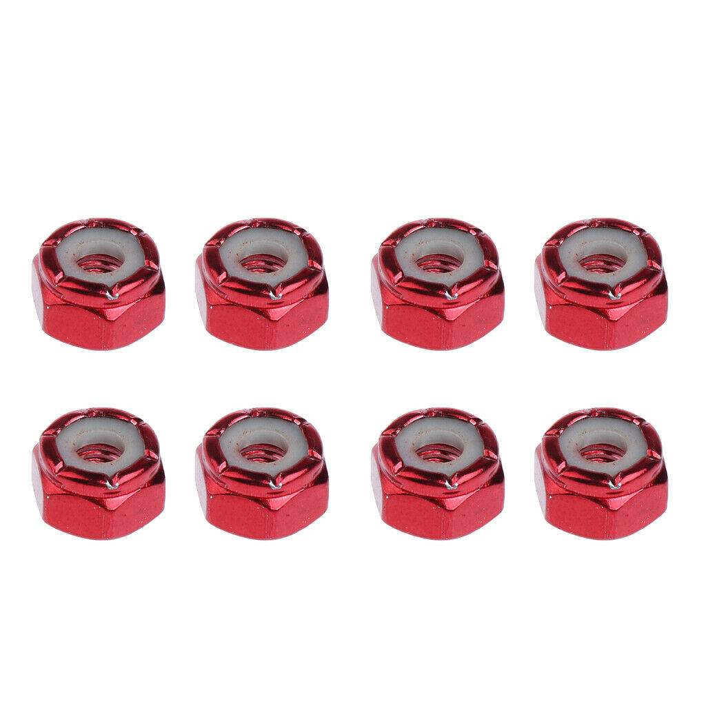 2X 8pcs Replacement Skateboard Truck Hardware Set Longboard Screws Bolts Red