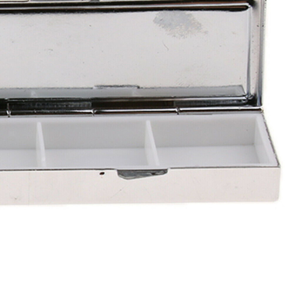 4Packs Practical Elegant Metal Pill Box Case Daily Medication Organizer