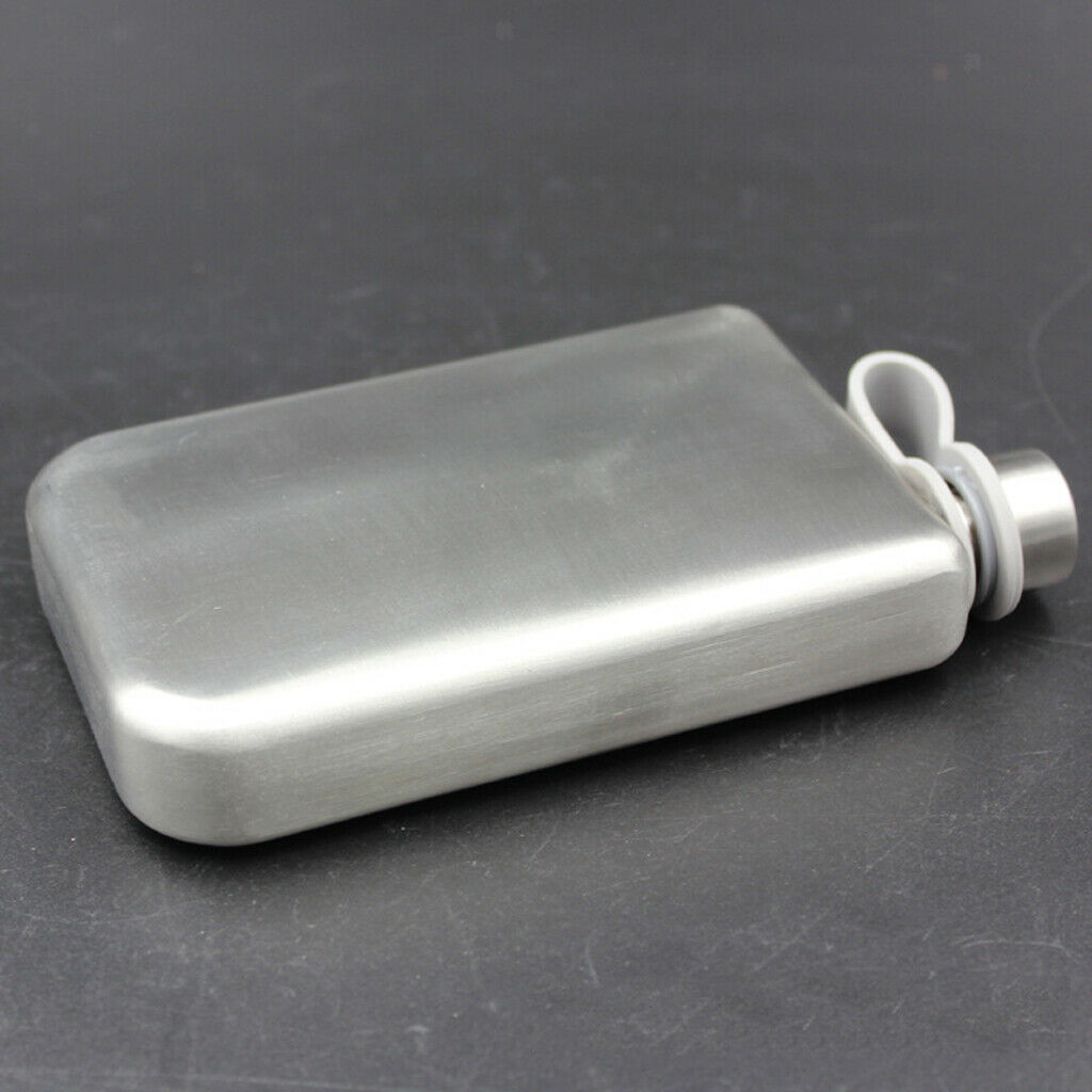 British Style 9oz Portable Stainless Hip Flask Alcohol Flagon   Bottle
