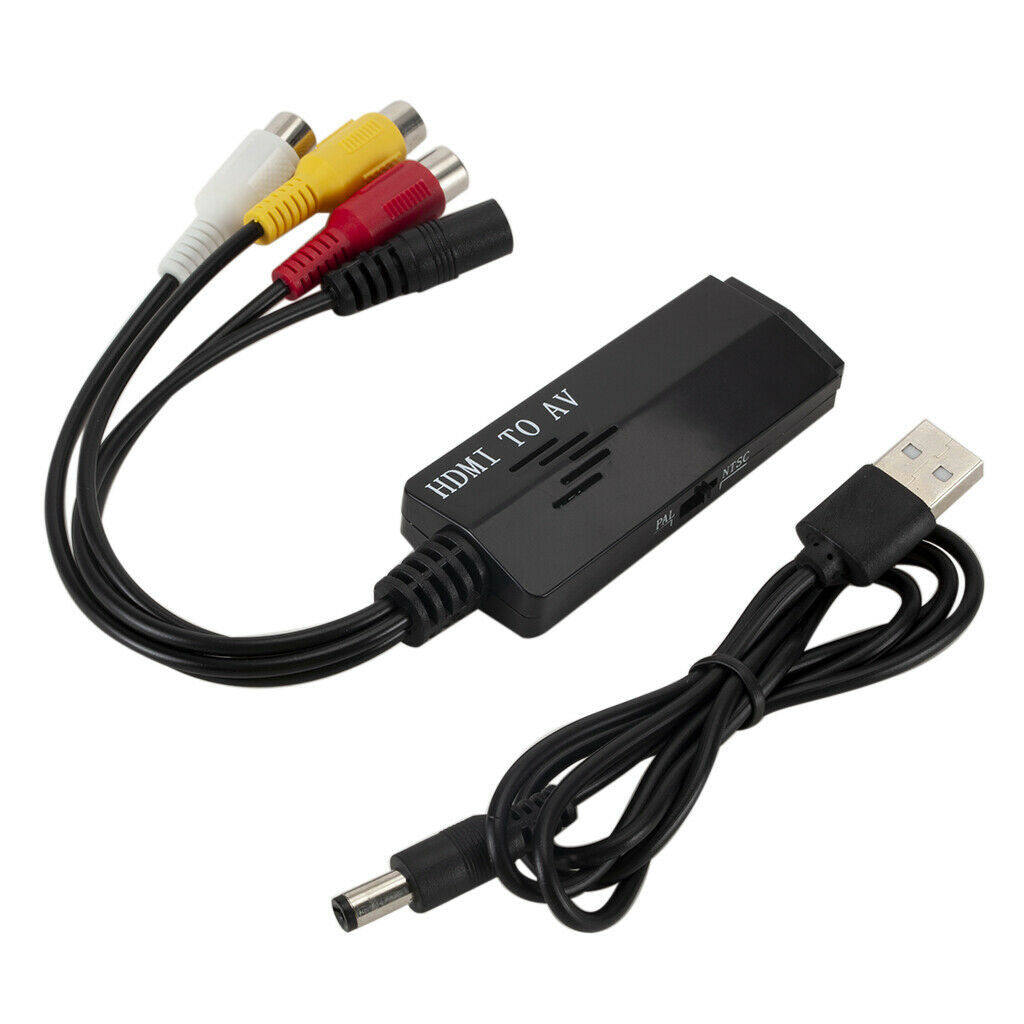 2 Pcs HDMI To RCA Converter Cable Composite Audio Video To 1080P HDMI AV HD