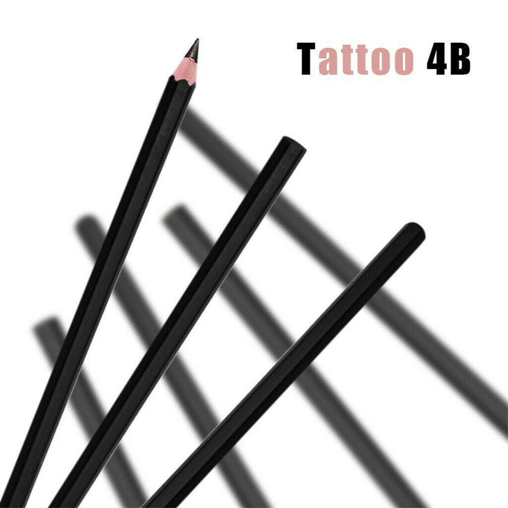 12 Pieces Tattoo Stencil Transfer Pencil Drawing Pen Body Art Supplies Black