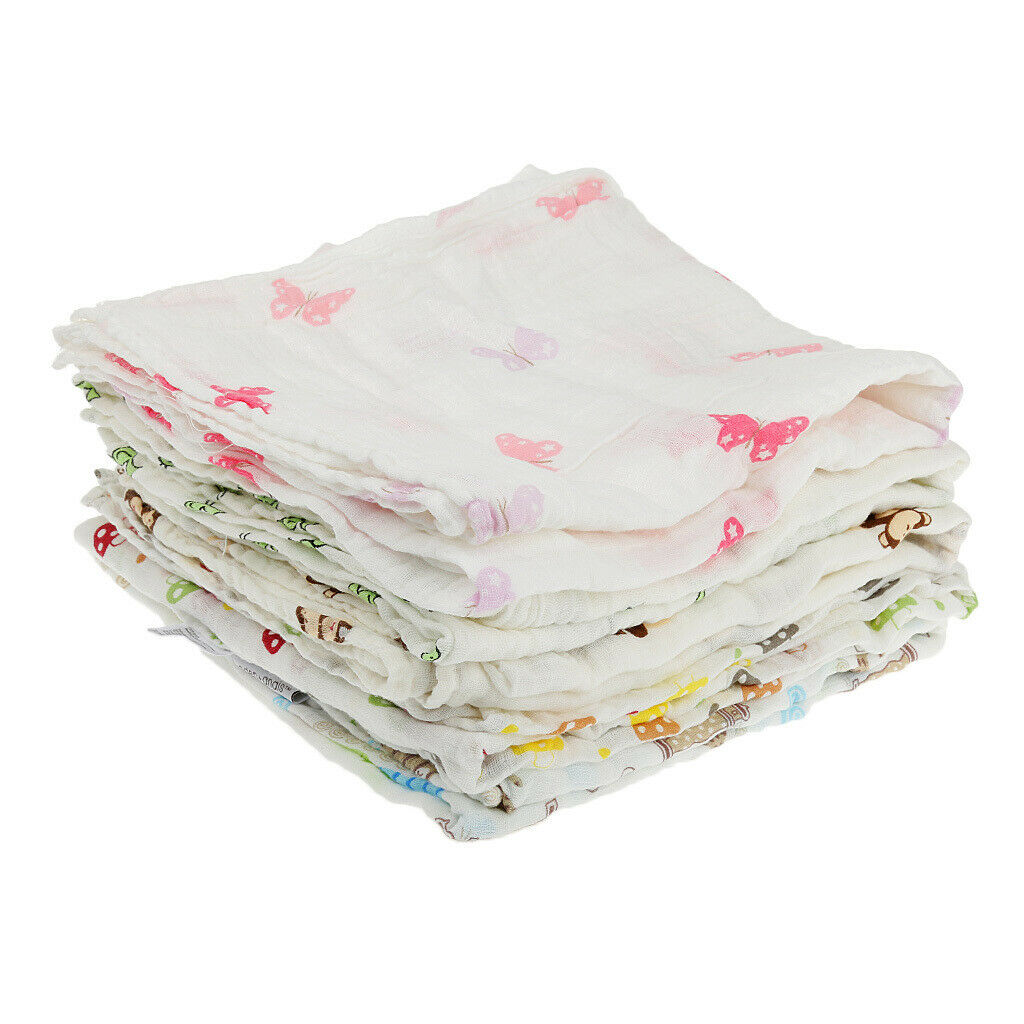 1Pcs Muslin Cotton Blanket Newborn Baby Blanket Swaddle Bath Towel Mushroom