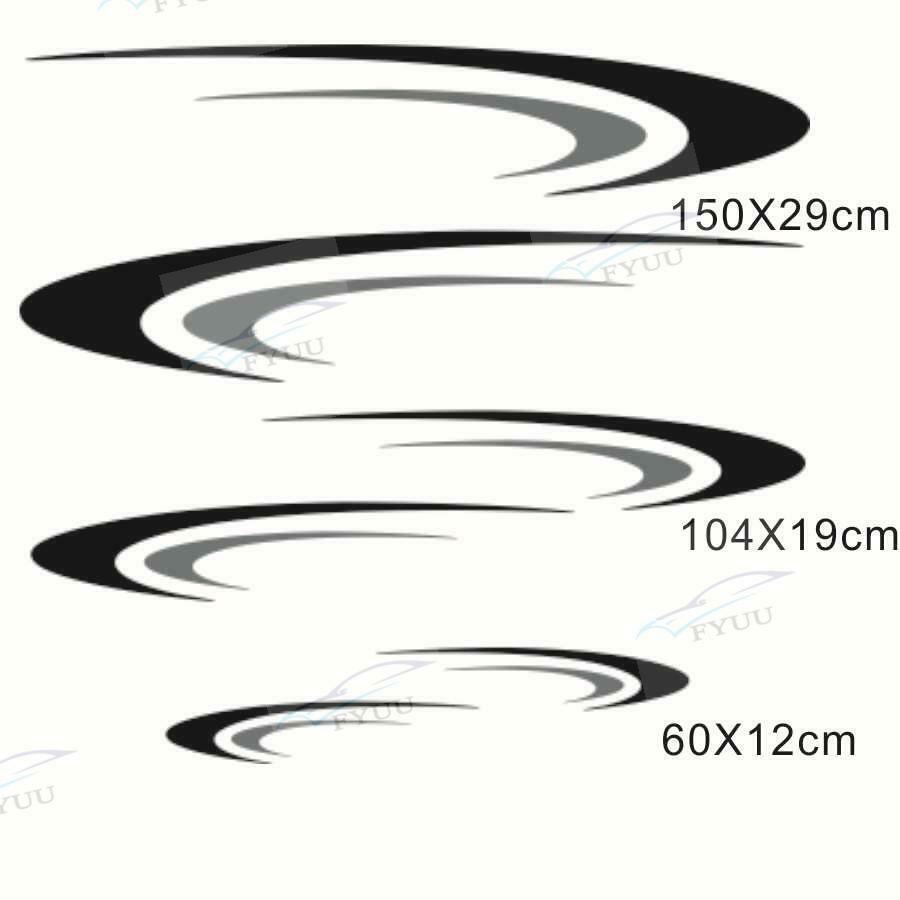 For Camper RV Trailer Stripes Graphics Waterproof Vinyl Graphics Car Stickers 6x