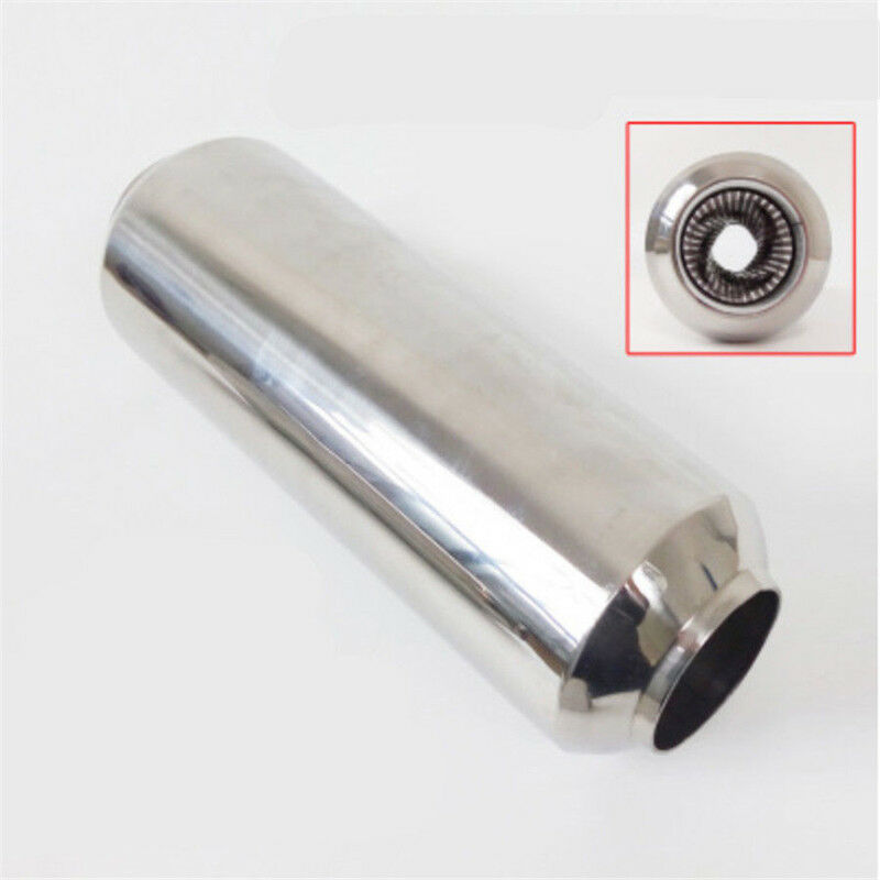 1PCS Stainless 63mm/2.5'' Auto Car Exhaust Pipe Muffler Silencer Muffler Chrome
