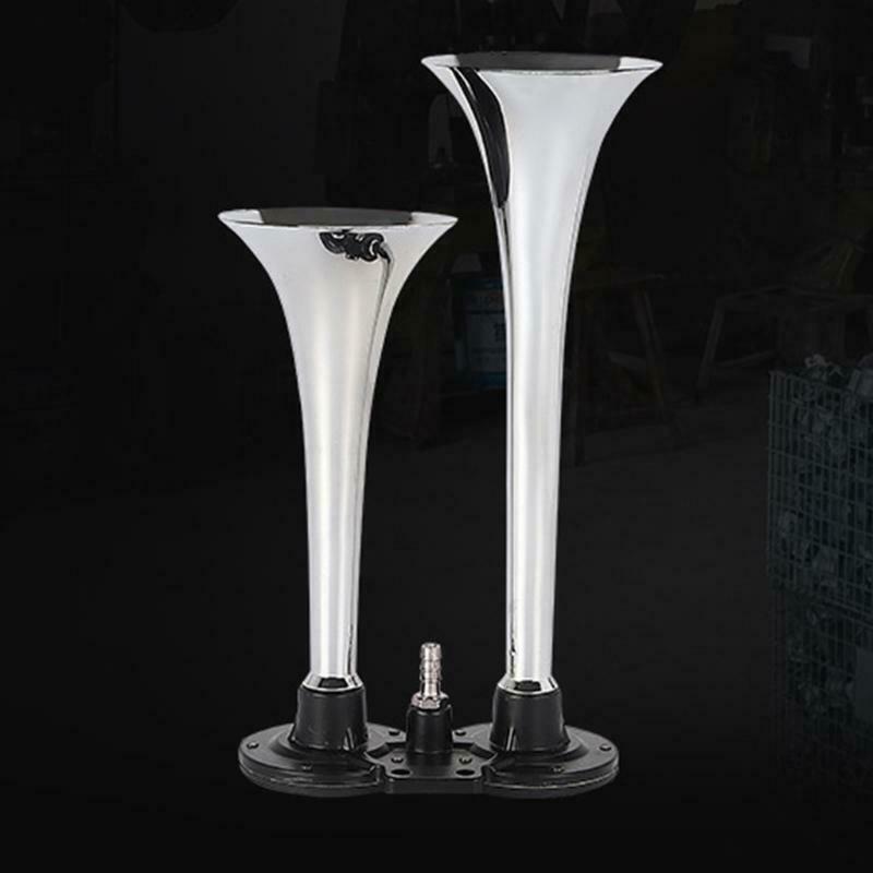 Double Tube Metal Car Horn 600DB Loud Trumpet Train Electric Air Horn Speakers