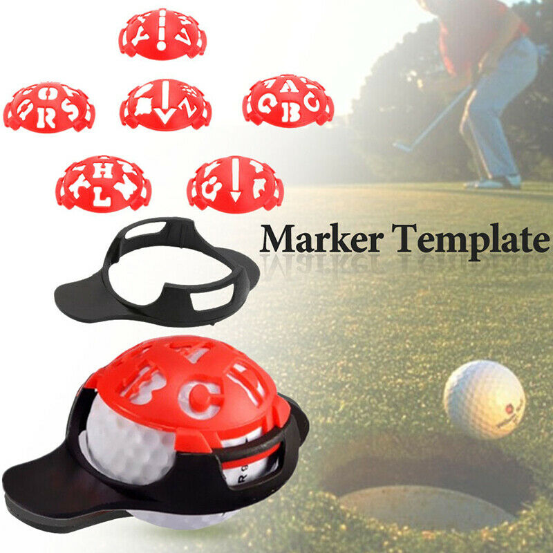 6-in-1 Golf Ball Line Liner Marker Template Drawing Alignment Marks Sign .l8