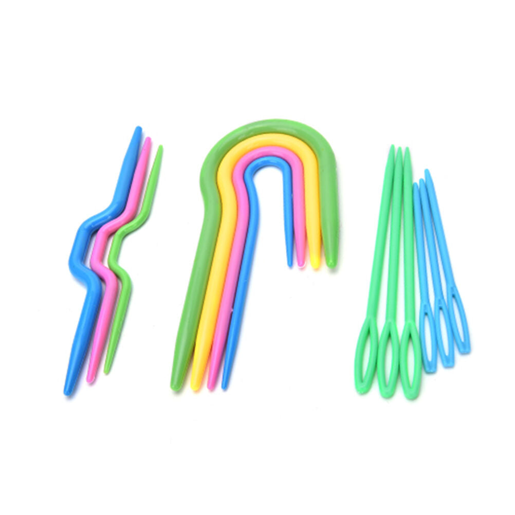 13X 3 Sets ABS Plastic Knit Cable Stitch Knitting Needles Smooth Crochet H.l8
