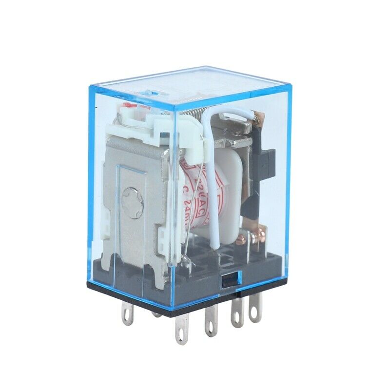 220/240V AC Coil DPDT Power Relay MY2NJ 8 Pin w Socket Base H4N8N8