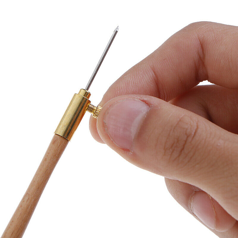 Wooden Handle Tambour Crochet Hooks Knitting Tools with 3 Needl.l8