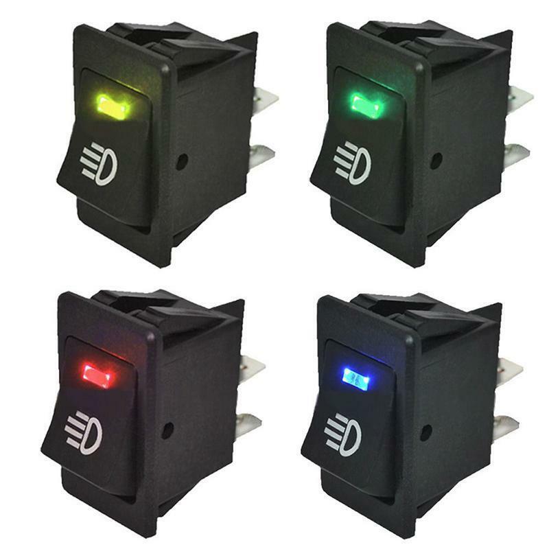 4 X 12V 35A Car Auto Fog Light Rocker Toggle Switch Blue LED Dashboard Sales