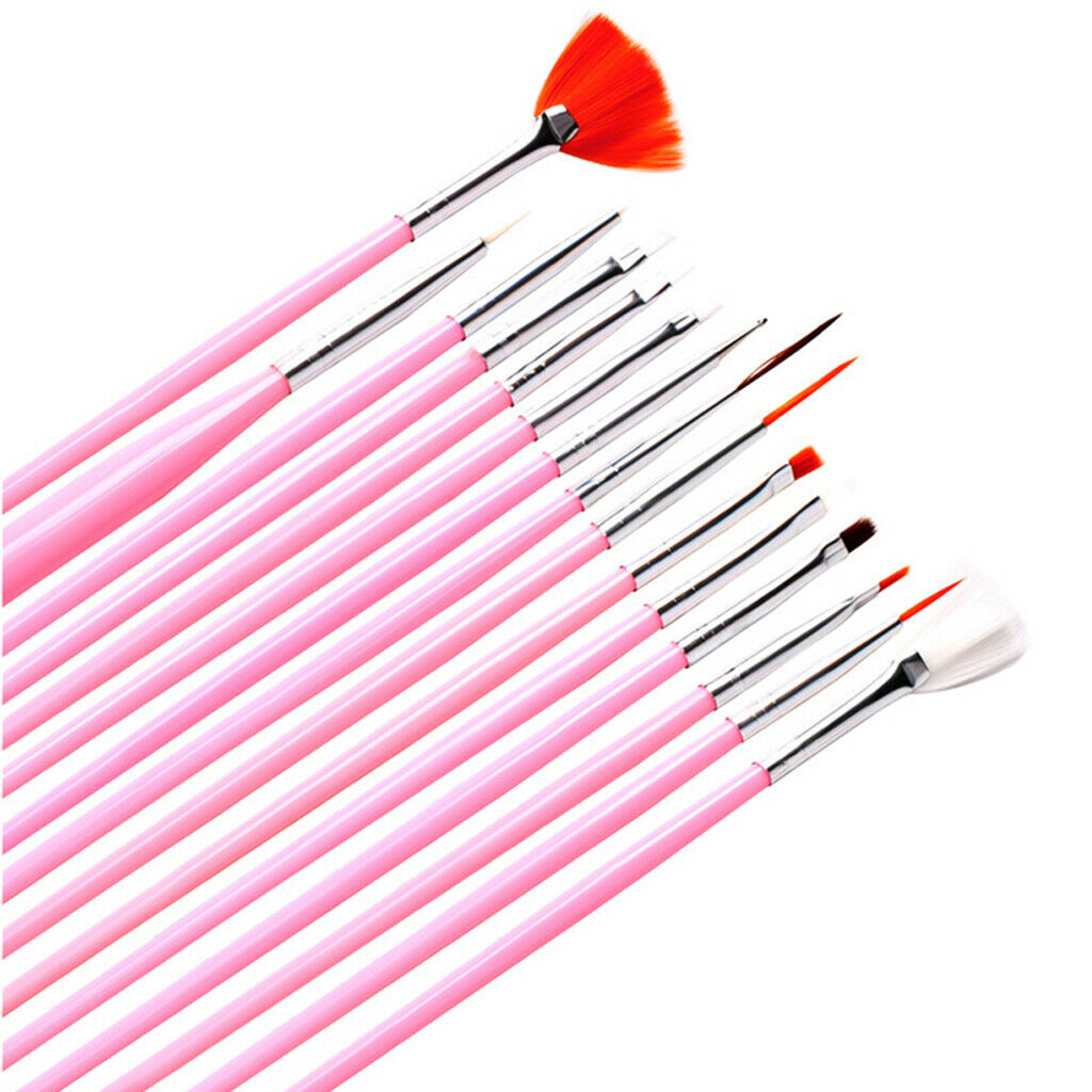 10x Manicure Crystals Flatback Charms Paint Brushes Pointing Tools