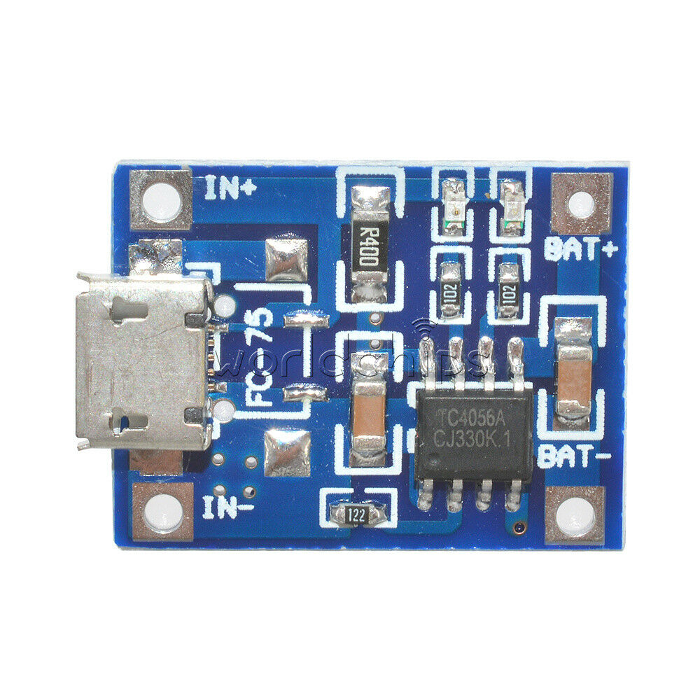 5PCS MICRO USB TP4056 5V 1A 18650 Lithium Battery Charging Module Board