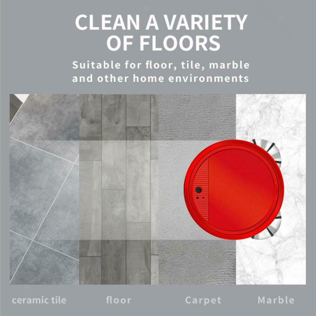Smart Vacuum Cleaner low Noise Living Room Bedroom Office Cleaning Red