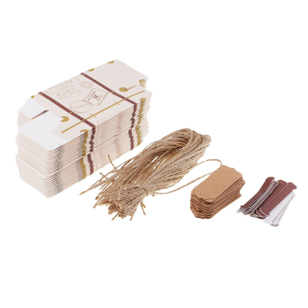50 Pcs Beautiful Mini Luggage Storage Wedding Candy Box Wedding