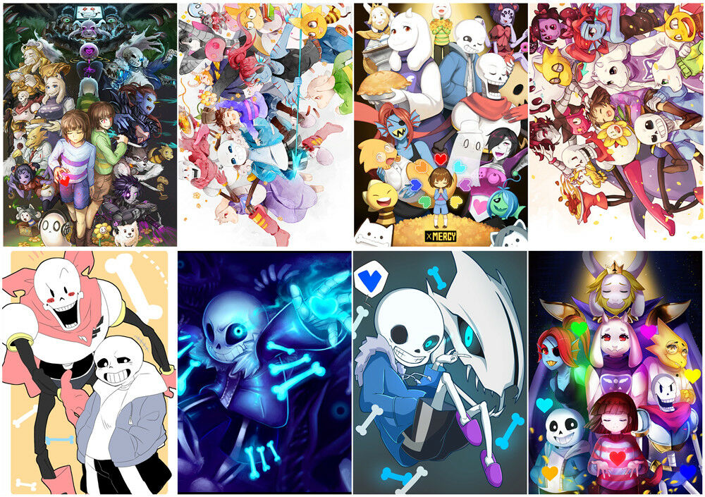 undertale Polypropylene A3 8 pieces Posters wall poster PPP011