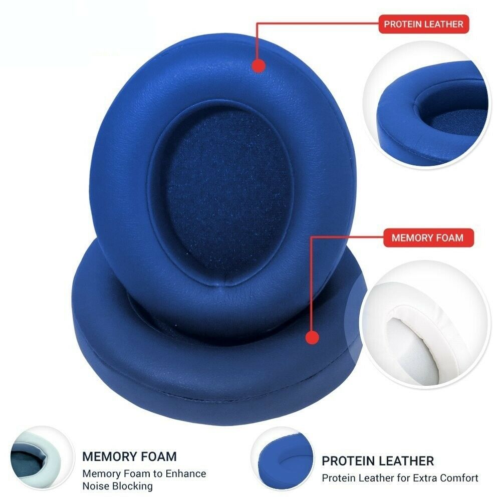 Blue Ear Cushion Kit for Beats Studio3 Wireless Headphones Pads EarPads Muffs