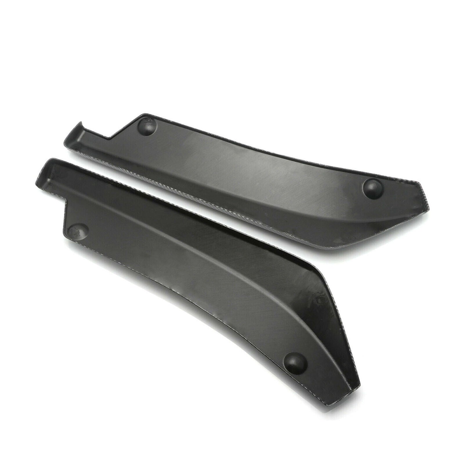2pcs Carbon Fiber Car Rear Bumper Lip Diffuser Splitter Canard Spoiler Universal
