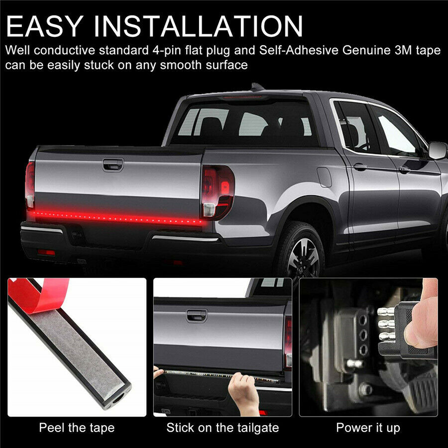 48" LED Light Strip Rear Tailgate Brake Light Bar For Truck Pickup Universal