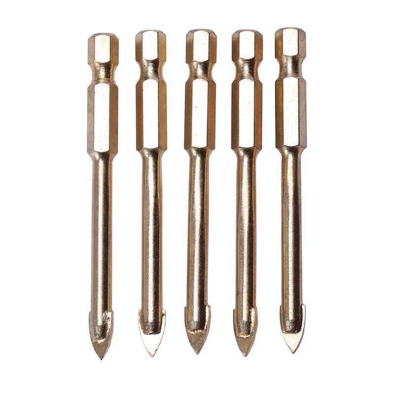 5 Pieces Of 6Mm Glass Drill Bit Set Tungsten Carbide Tip Ceramic Tile Cutter WB4