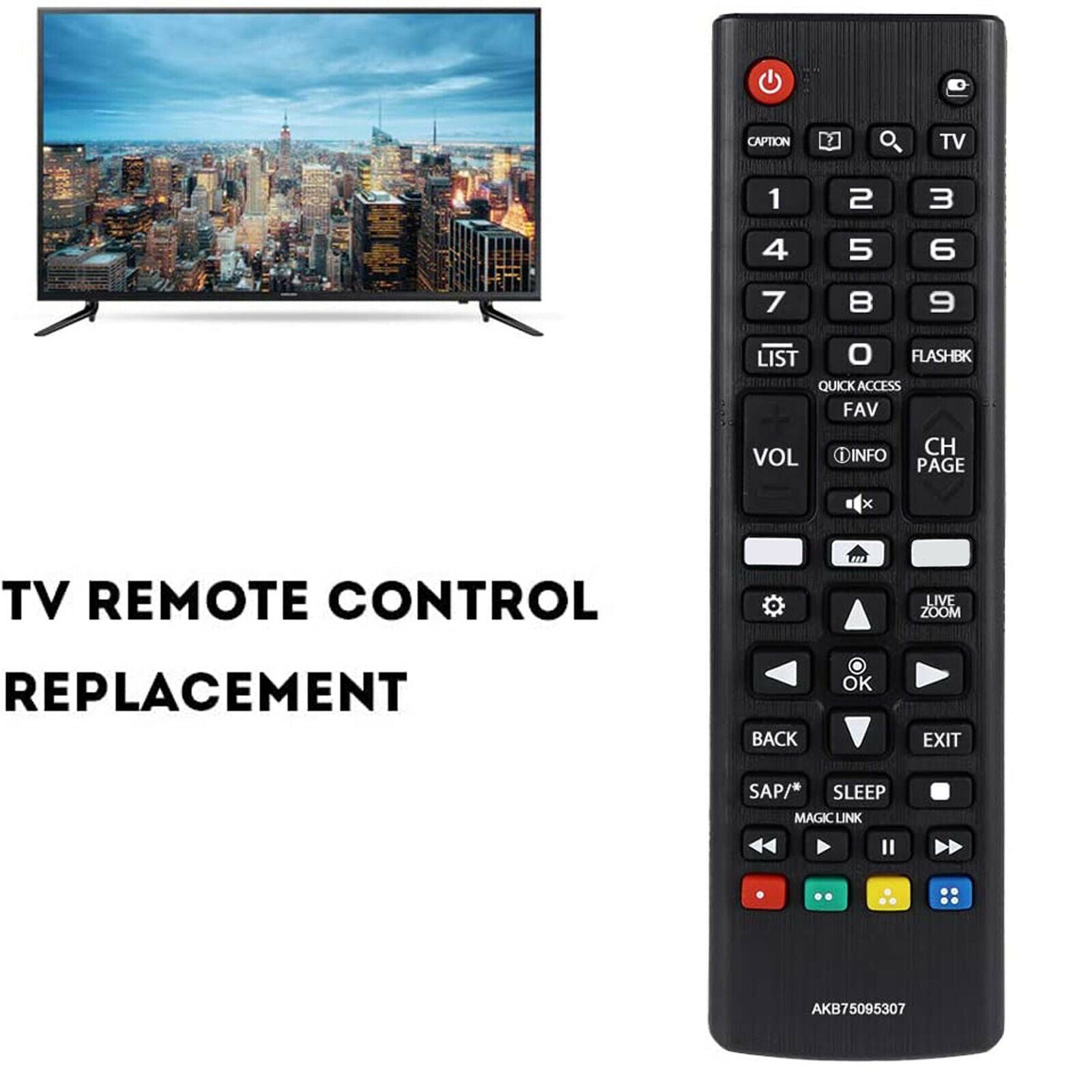 AKB75095307 Universal Remote Control fit for LG TV 32LJ550B 43UJ6200 6500 6560 N