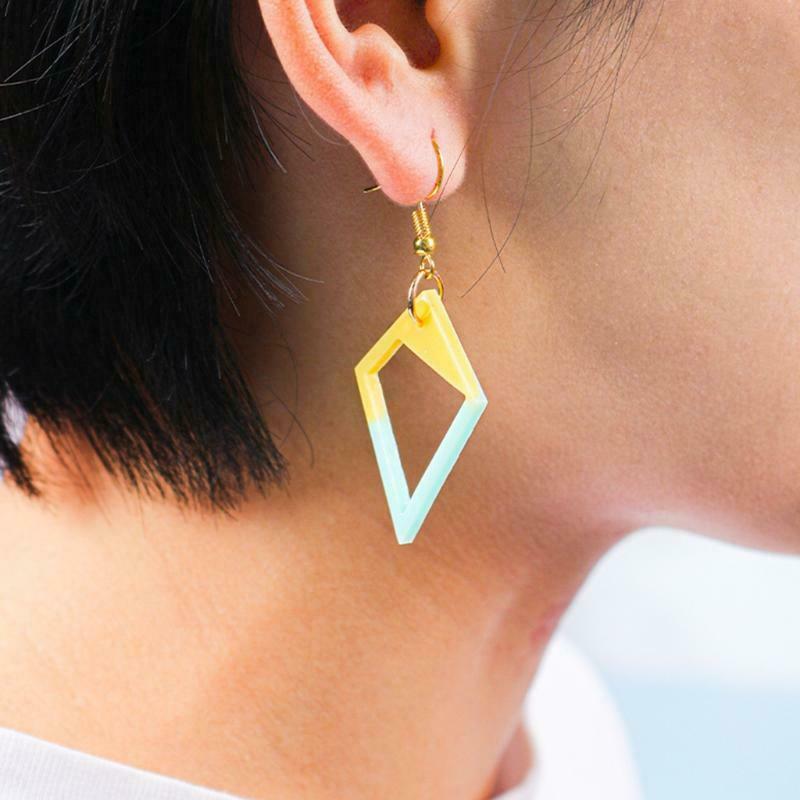 DIY Valentine's Day Theme Love Earring Diamond-shaped Earring Epoxy Mold