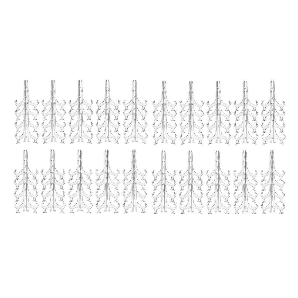 80x Plastic Decorative Plate Holder Picture Frame Stand Easel Display Stand 3"