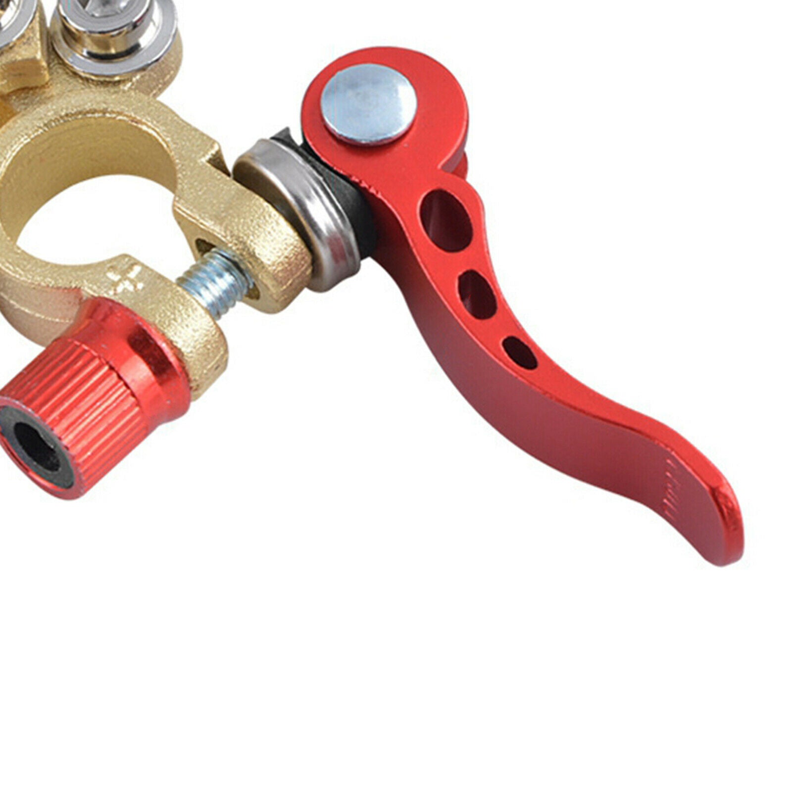 1 Pair Brass Marine Car Battery Terminals Shut-off Connector Clamp Motorhome