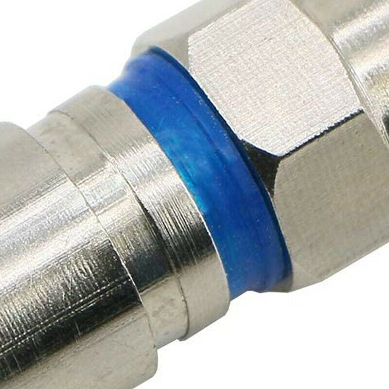 Compression RG6 F Connector Coax Coaxial Adapter Plug for Satellite & Cable TVS3